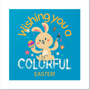 Happy Easter Easter Bunny Rabbit Easter Egg Hunt Cute Posters and Art